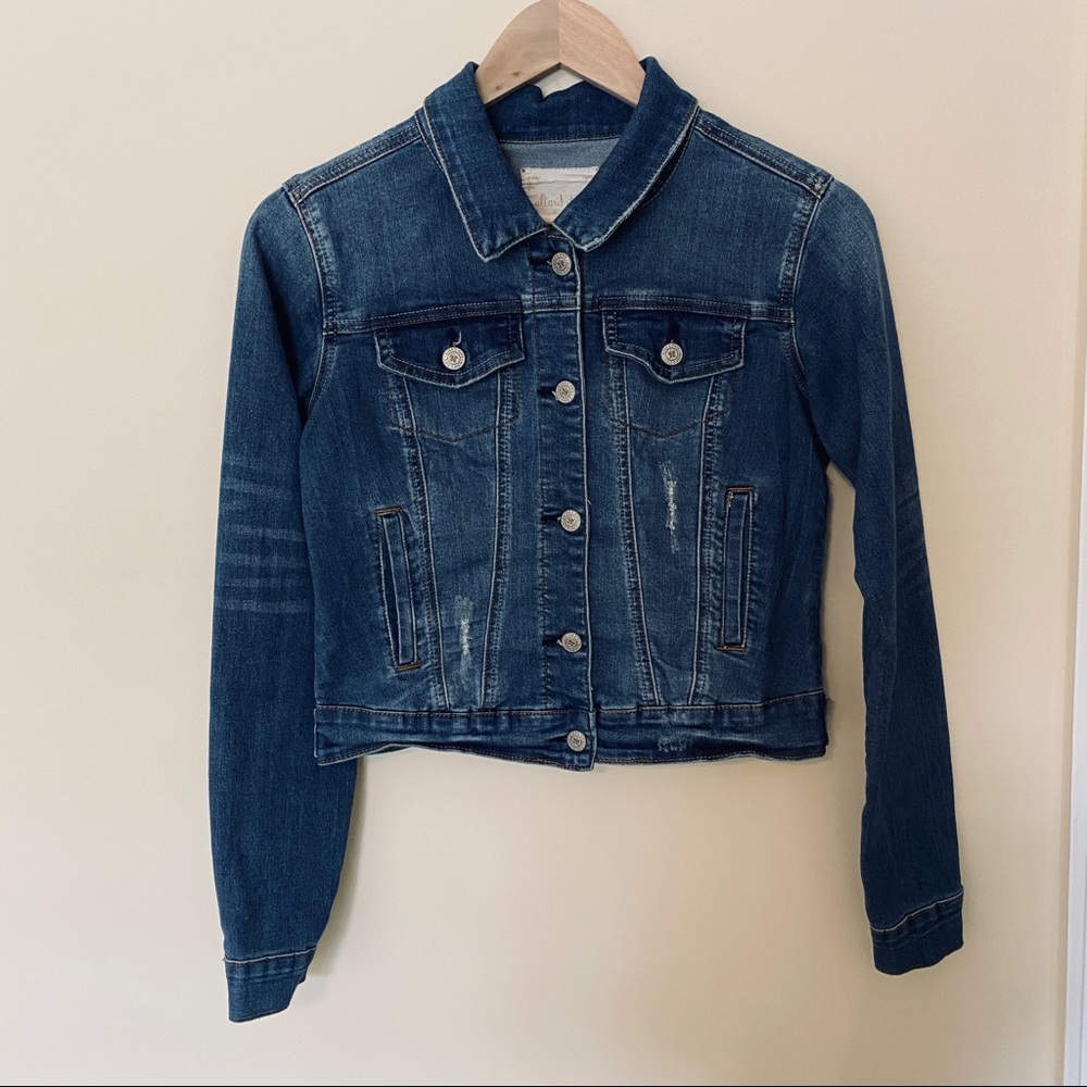 Altar’d State Distressed Denim Jean Jacket XS